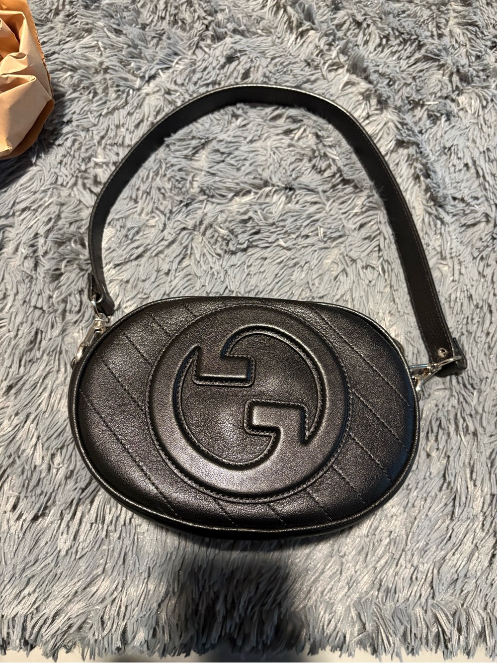 GUCCI Sakai Be Green Calfskin Diagonal Stitched Small Blondie Shoulder Bag - Picture 1 of 9